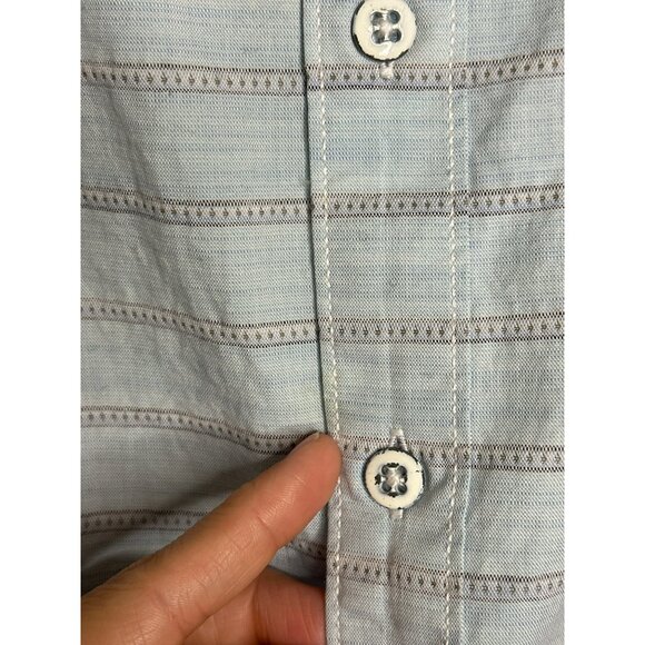 Tommy Bahama Men's Large Striped Island Button-Up Collared SS Shirt Marlin - Picture 3 of 13